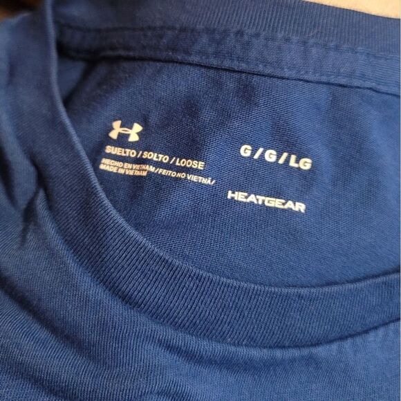 Under Armour Heat Gear Loose Tee Blue Size Large - Picture 4 of 9